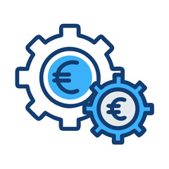 Euro Gear Economic Settings Icon Design
