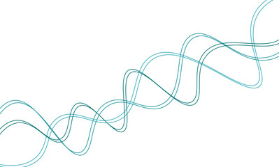 Blue line swirl banner border decoration design vector