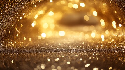 A shimmering abstract background of golden lights creating a magical atmosphere, perfect for highlighting elegance.