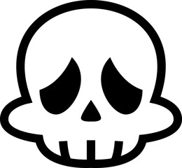 Doodle Skull Icon Element Set