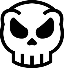 Doodle Skull Icon Element Set