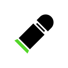 Modern Ammunition Icon Black and Green Palette