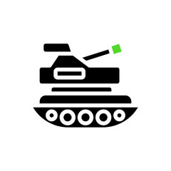 Modern Armored Vehicle Tank Isolated Icon Image