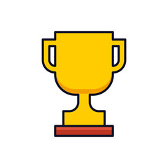 Sport Achievement Vector Icon Set - Adjustable Line Weight - Trophy, award, winner, champion, success, victory, reward, first place, competition, prize, cup icons