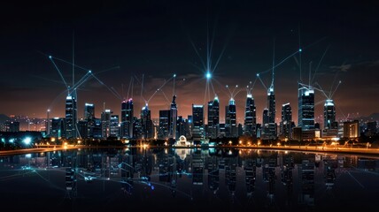 night view of the city