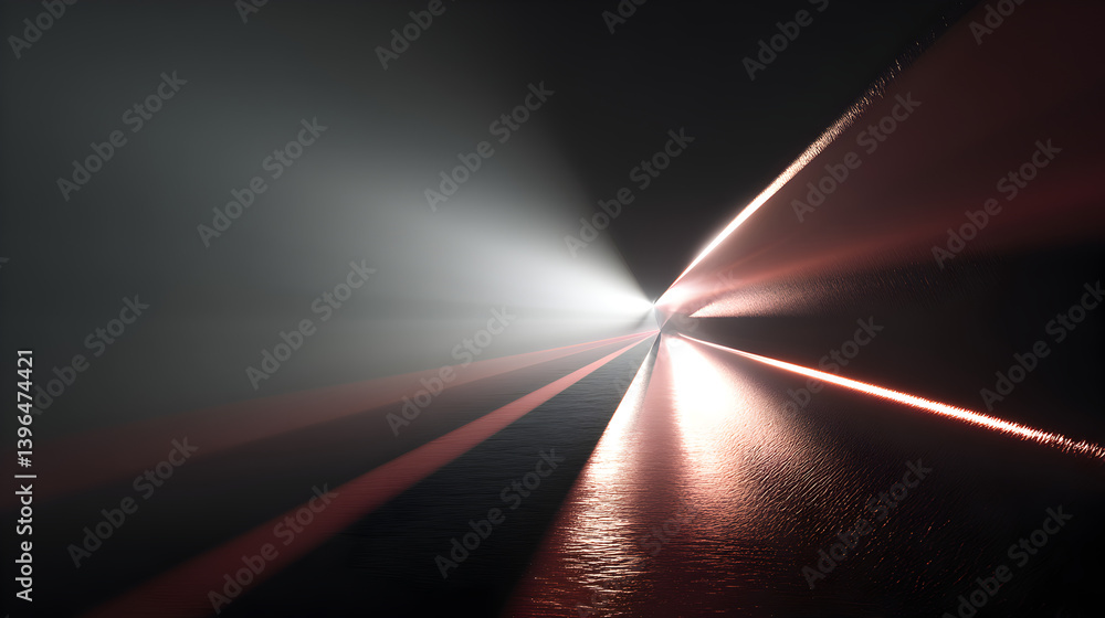 Poster abstract light rays radiating through darkness creating a mystical atmosphere in a surreal and ether