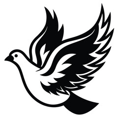 Obraz premium religious dove with flames design