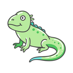 iguana icon, iguana vector illustration-simple illustration of iguana, perfect for iguana logos and icons
