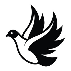 Fototapeta premium clean dove with flame details