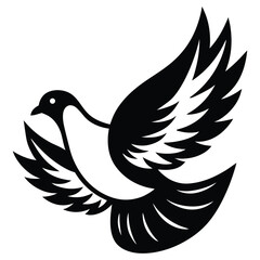 clean dove with flame details