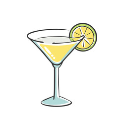 lemon drop martini icon, lemon drop martini vector illustration-simple illustration of lemon drop martini, perfect for lemon drop martini logos and icons