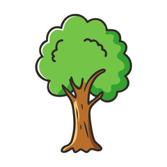 mahogany tree icon, mahogany tree vector illustration-simple illustration of mahogany tree, perfect for mahogany tree logos and icons