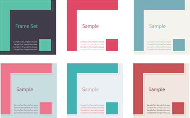 シンプルでおしゃれなモダンタイトルフレーム枠セット