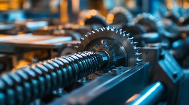 Close-up of intricate machinery, showcasing precision engineering.
