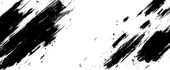 Dynamic Grunge Brush Strokes Background with Ink Splatter Texture