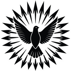 Pentecost Dove with Fire Imagery
