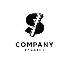 Letter S Chisel Logo Icon Vector