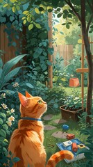 cat in the garden