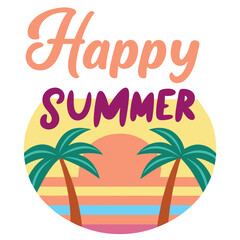 Naklejka premiumSummer vibes vector illustration. 