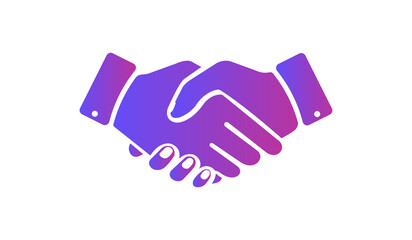 Business people hand shake icon illustration. handshake symbol isolated on transparent background. Business agreement