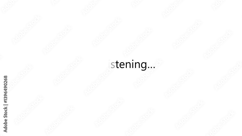 Poster ai assistant response phrases animation with minimal text, white background and elegant fade in and 