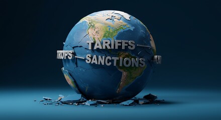 Global Economic Fractures: A Conceptual Visualization of Tariffs, and Sanctions Effect