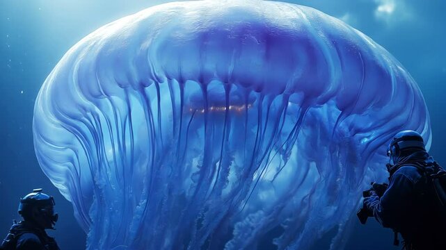 A Majestic and Unforgettable Jellyfish Encounter Immersing Yourself in Underwater Exploration of Beauty