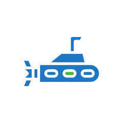 Submarine Icon Flat Design, Watercraft illustration