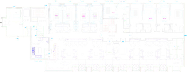 silhouette design vector illustration sketch architectural drawing site plan layout construction interior building hotel apartment modern luxury
