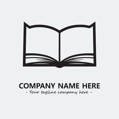 Book illustration black and white for logo company vector image
