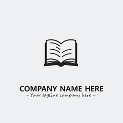Book illustration black and white for logo company vector image
