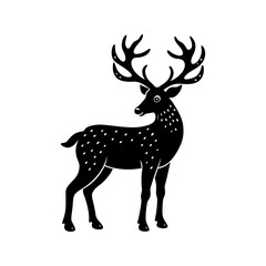 Reindeer Silhouette vector illustration