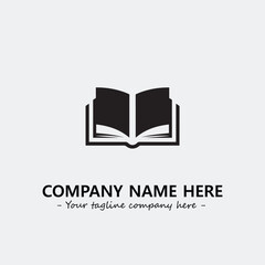Book illustration black and white for logo company vector image
