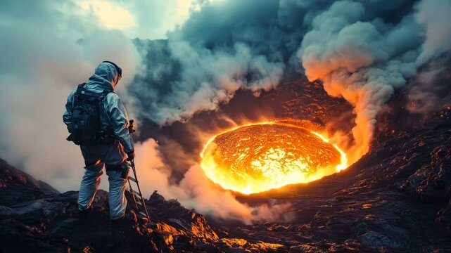 Mysterious Volcano A Bold Adventure at the Dramatic Lavas Edge, Full of Thrills and Epic Landscapes