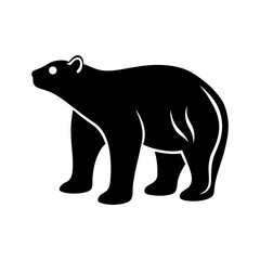 Polar Bear Silhouette vector illustration