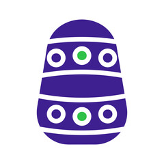 Vector Easter Egg Icon with Circles and Stripes