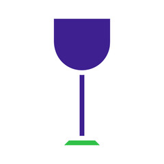 Stylized Cocktail Glass Icon Graphic Illustration