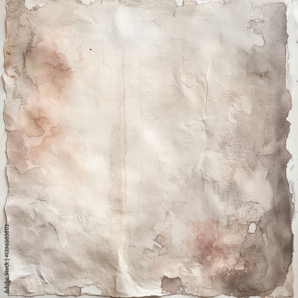 Poster a textured, abstract watercolor background with soft, muted colors and organic shapes, creating a ca
