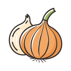 onion icon, onion vector illustration-simple illustration of onion, perfect for onion logos and icons