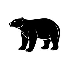 Polar Bear Silhouette vector illustration