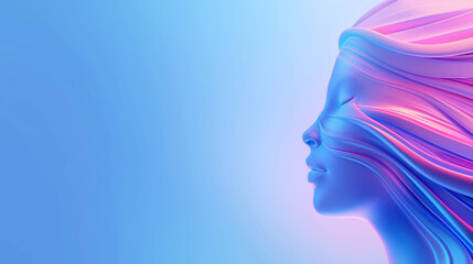 Obraz premium Celebrating Women History Month With Vibrant Light Effects and Flowing Lines Showcasing Empowerment and Inspiration
