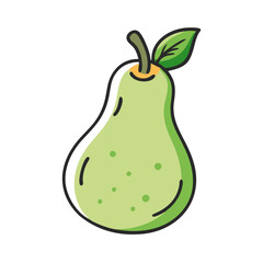 pear icon, pear vector illustration-simple illustration of pear, perfect for pear logos and icons