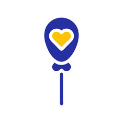 Heart-Filled Balloon Icon for Celebration Designs