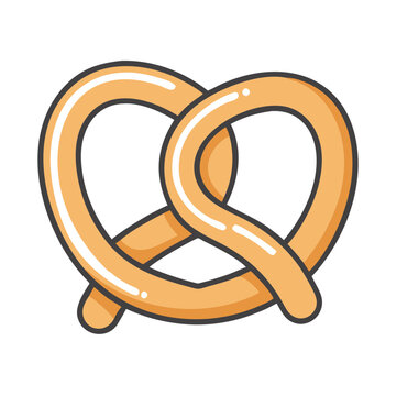recommend clip art: pretzel icon, pretzel vector illustration-simple illustration of pretzel, perfect for pretzel logos and icons