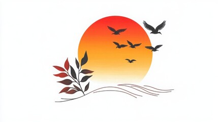 Create a collage of thankful moments representing World Gratitude Day, with bright vibrant colors isolated on white