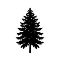 Pine Tree Silhouette vector illustration