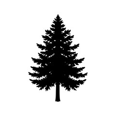 Pine Tree Silhouette vector illustration