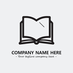 Book illustration black and white for logo company vector image
