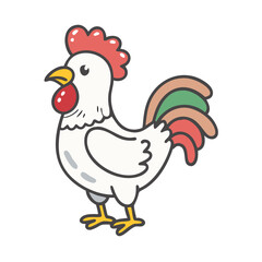 rooster icon, rooster vector illustration-simple illustration of rooster, perfect for rooster logos and icons