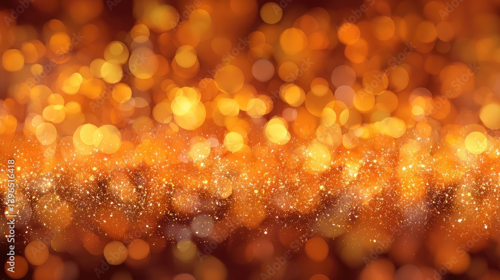 Poster abstract golden bokeh: an artistic presentation of warm, golden bokeh lights creates a dreamlike and
